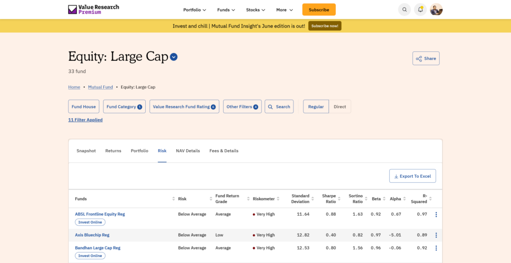 Select Risk Result